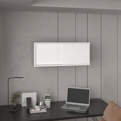 Note 32"W x 13" H Wall Cabinet with Sliding Doors , Wall Shelf, Storage Cabinet, Bedroom, Office, Living Room, Garage