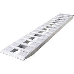 Heavy-Duty Ramps with Top Hook Attaching End, Universal Loading Ramp for Motorcycle, Tractor, ATV/UT 84" X 14" 6600 LBS 1 Pair 2 Ramps Silver Aluminum