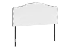 Bed, Headboard Only, Queen Size, Bedroom, Upholstered, White Leather Look, Transitional