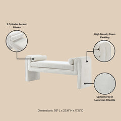 Accent Bench in Ivory