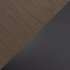 Elia Contemporary Adjustable Bar Table in Black Metal and Walnut Wood Top by LumiSource
