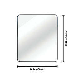 Black 30 "x36" Rectangular Bathroom Wall Mirror