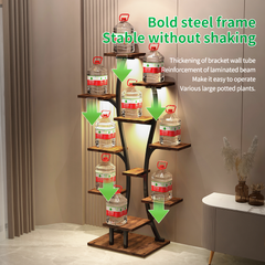 (Vase Shape) Plant Stand Indoor with Grow Lights, Indoor Plant Shelf, Metal Plant Flower Holder Stand, Vase Shape Plant Rack for Home, Patio, Plant Stand, Plant Stand Indoor
