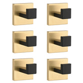 6 Pack Wall-Mounted Stainless Steel Bathroom Towel Hooks/Coat Hooks for Bathroom, Bedroom, Kitchen