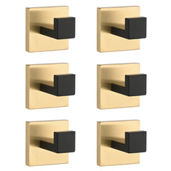 6 Pack Wall-Mounted Stainless Steel Bathroom Towel Hooks/Coat Hooks for Bathroom, Bedroom, Kitchen