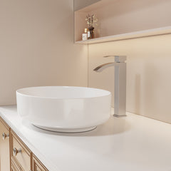 Bothwa Home 11.21" CUPC Certified Single Handle Bathroom Sink Faucet (Brushed Nickel Finish)