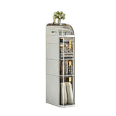 Bathroom Floor Cabinet, 5-Tier Narrow Bathroom Storage Cabinet, Mobile and No Installation Required, Perfect for Small Space Laundry Rooms, Toilet Areas and Living Room Gaps