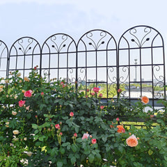 2 Pack Metal Garden Trellis 86.7" x 19.7" Rustproof Trellis for Climbing Plants Outdoor Flower Support Black