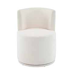 Modern Swivel Upholstered Side Chair in Beige