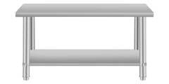 48''*24'' Commercial Work Table for Restaurant and Home Stainless Steel Kitchen Prep Table with Under Shelf