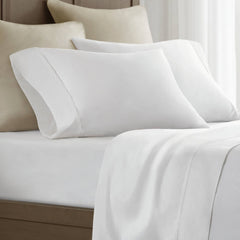 2-Piece King Sham Sateen Pillowcase Set,White