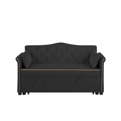 Black Velvet Sleeper Sofa Bed