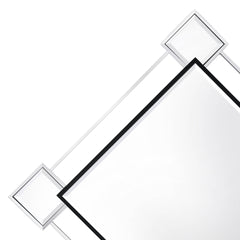 Asbury Mirrored & Chrome Finish Accent Mirror (Assembled)
