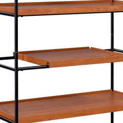 Oaken Honey Oak & Black Finish Bookshelf