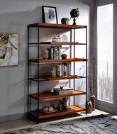 Oaken Honey Oak & Black Finish Bookshelf