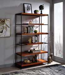 Oaken Honey Oak & Black Finish Bookshelf