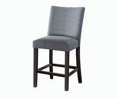 Yelena Fabric & Weathered Espresso Finish Counter Height Chair (Set of 2)