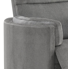 Sagen Charcoal Chenille Glider Recliner with Swivel