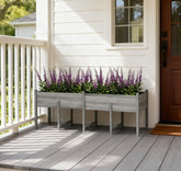 Large Elevated Planter Box,Wooden Raised Garden Bed with Legs,Bed Liner and Drain Holes