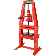 Hydraulic Power Units, 6-Ton Benchtop Hydraulic A-Frame Shop Press with Press Plates, Hydraulic 6 Ton Garage Floor Adjustable Shop Press with Plates, Hydraulic Press, Hydraulic Shop Press,Red