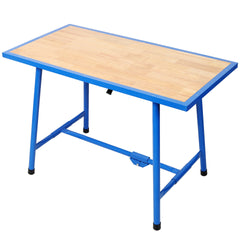 Foldable Work Bench,Workshop Tool Bench,Packing Table Mounting Table Assembly Table,660Lbs Load Capacity,for Workshop, Garage,Blue
