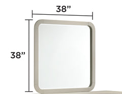 Aria Elegant Beige Framed Mirror made with wood(Includes Only Mirror)