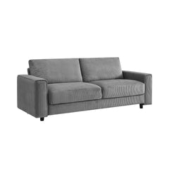 Modern Minimalist 3-Seater Corduroy Sofa, Grey, Suitable for Daily Home Use