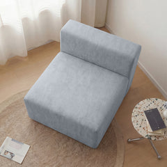 Cube Shaped Single Sofa loveseat, Lightweight Compact Design, Multi-Purpose Lounge Chair/Footrest, Sturdy Foam Filling, Thick Cushioning, Space-Saving for Living Room/Bedroom/Ap(Grey)