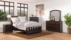 Dark Cherry Nightstand Two Drawer