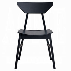 Modern Contemporary Black Finish Side Chairs Set of 4, Wooden Dining Kitchen Furniture