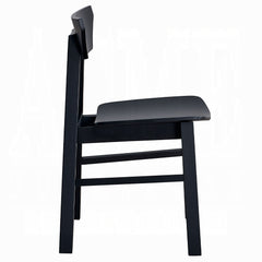 Modern Contemporary Black Finish Side Chairs Set of 4, Wooden Dining Kitchen Furniture