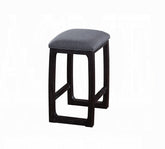 1pc Counter Height Stool with Footrest Padded Seat Cushion Espresso Finish Wood Dining Room Furniture