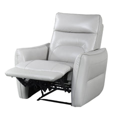 Contemporary Style Power Recliner Flare Welt Trim Arms Single Power Taupe Finish Primary Living Room
