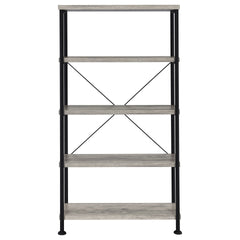 Grey Driftwood 4-shelf Bookcase