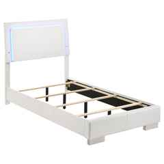 Dulcey White High Gloss 5-piece Twin Bedroom Set