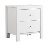 Elegant White Transitional Nightstand