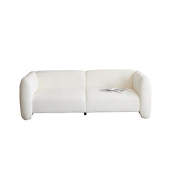 Tonson 83" 3-Seater Boucle Sofa,Wave Design, Living Rooms,Bedrooms,Apartment Office,WHITE