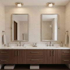 12 inch Square Chrome Integrated LED Flush Mount