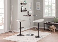 Adjustable Contemporary Bar Table in Black by LumiSource