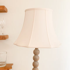 Slant Modified Fancy Octagon Softback Lampshade with Washer Fitter, White