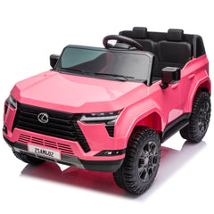 Lexus GX550 24V 2-Seater Kids Ride On Car W/ PC 2.4G, High Chassis and Anti-Slip Grip wheels, Four-wheel Suspension, LED light, Bluetooth&MP3 Music, Speed up to 3.73 MPH for Kids Aged 3-8