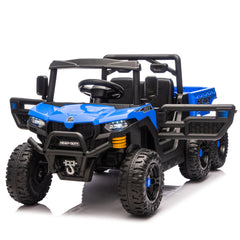 24V 440W Kids Ride On Six-wheel Electric Dump Truck W/ PC 2.4G, 4WD,Upgraded anti-collision bar,Six-wheel Suspension, Bluetooth &with Music and Storie,Speeds 1.86-3.41 MPH for Kids Aged 3-5