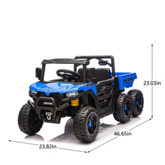 24V 440W Kids Ride On Six-wheel Electric Dump Truck W/ PC 2.4G, 4WD,Upgraded anti-collision bar,Six-wheel Suspension, Bluetooth &with Music and Storie,Speeds 1.86-3.41 MPH for Kids Aged 3-5