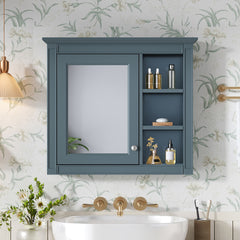 30'' x 28'' Medicine Cabinet, Wall Mounted Bathroom Storage Cabinet, Modern Bathroom Wall Cabinet with Mirror,Medicine Cabinet, Mirror Cabinet with 3 Open Shelves (Not Include Bathroom Vanity )