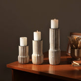 Decorative Wooden Centerpiece Candle Holder- 4x8"– Elegant Candle Stand for Any Occasion