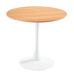 1+4 for 5pcs dining set,1table+4chair, Round Marble-Patterned Pub Table for Home Bar & Kitchen