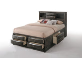 Ireland Gray Oak Finish Queen Bed W/Storage