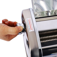 Electric Pasta Maker Noodle Maker Pasta Making Machine Dough Roller Cutter Thickness Adjustable Stainless Steel US 110V 135w one blade 2.5mm round noodle