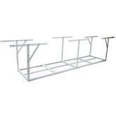 2x8FT Overhead Garage Storage Rack,Adjustable Storage Organization System,Heavy Duty Metal Garage Ceiling Storage Racks,450lbs Weight Capacity,White Color