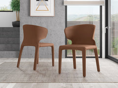 Dining Chair - Set of 2 in Saddle Brown